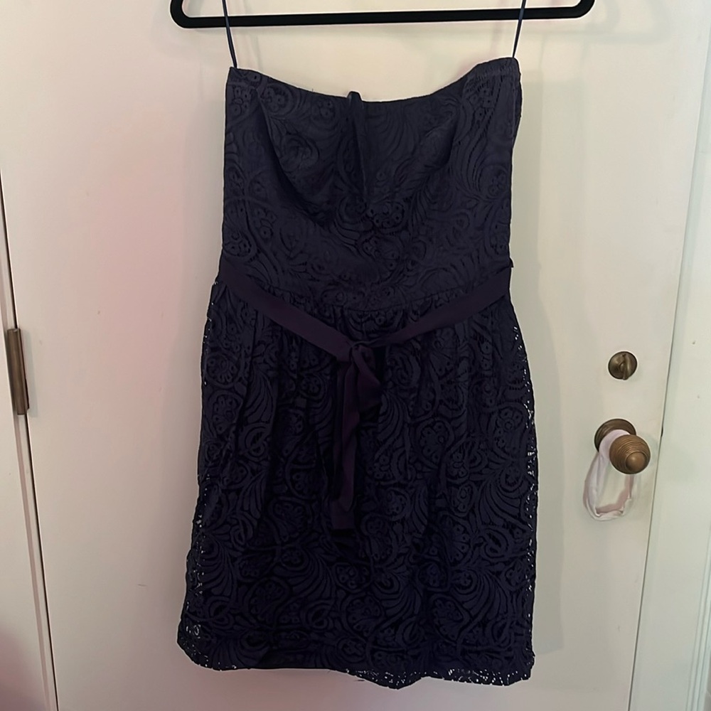 Trina Turk strapless eyelet midi dress